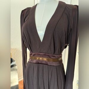 Just Cavalli Deep Brown Midi Dress